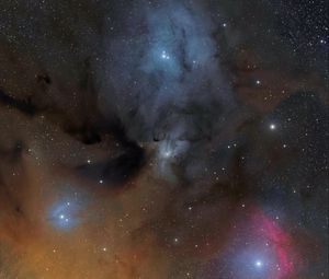 Preview wallpaper nebula, glow, stars, lights, space