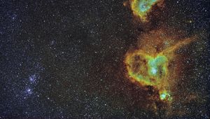 Preview wallpaper nebula, glow, stars, space