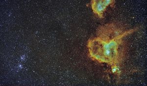 Preview wallpaper nebula, glow, stars, space
