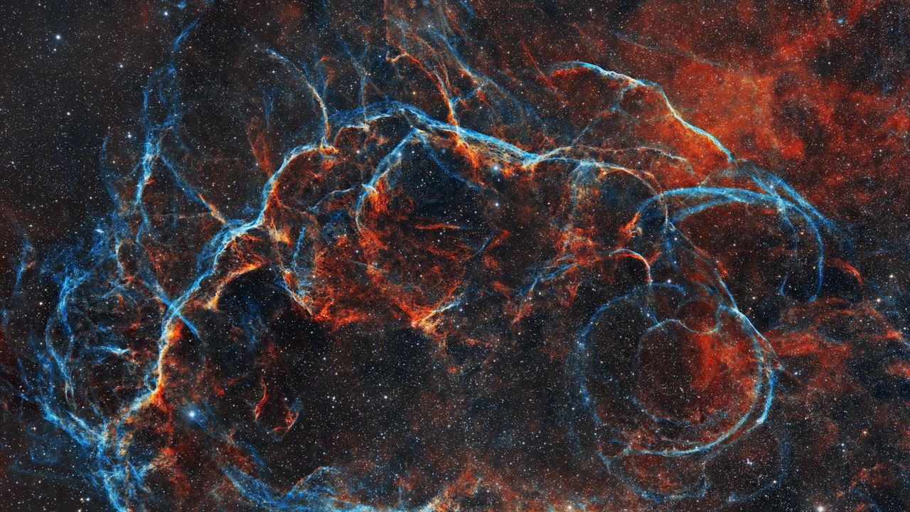 Wallpaper nebula, glow, stars, galaxy, space