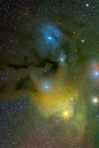 Preview wallpaper nebula, glow, stars, glare, space, green