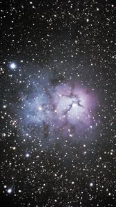 Preview wallpaper nebula, glow, stars, glare, space, purple