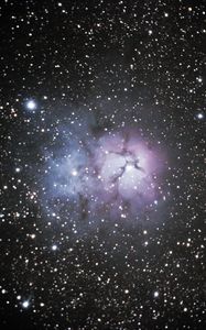 Preview wallpaper nebula, glow, stars, glare, space, purple