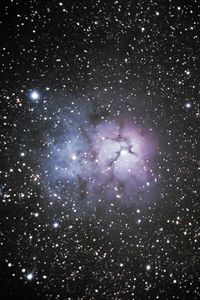 Preview wallpaper nebula, glow, stars, glare, space, purple
