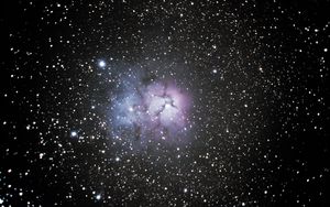 Preview wallpaper nebula, glow, stars, glare, space, purple
