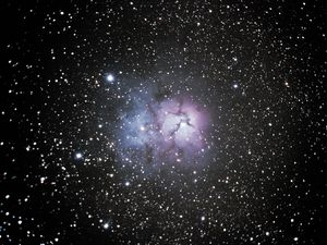 Preview wallpaper nebula, glow, stars, glare, space, purple