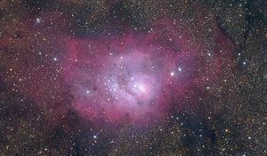 Preview wallpaper nebula, glow, stars, space, purple
