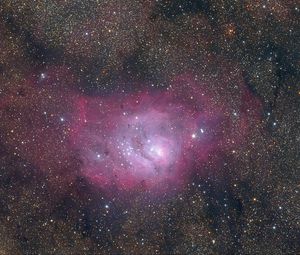 Preview wallpaper nebula, glow, stars, space, purple