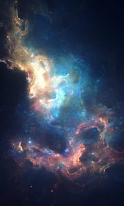 Preview wallpaper nebula, glowing, space, galaxy, stars, bright, color