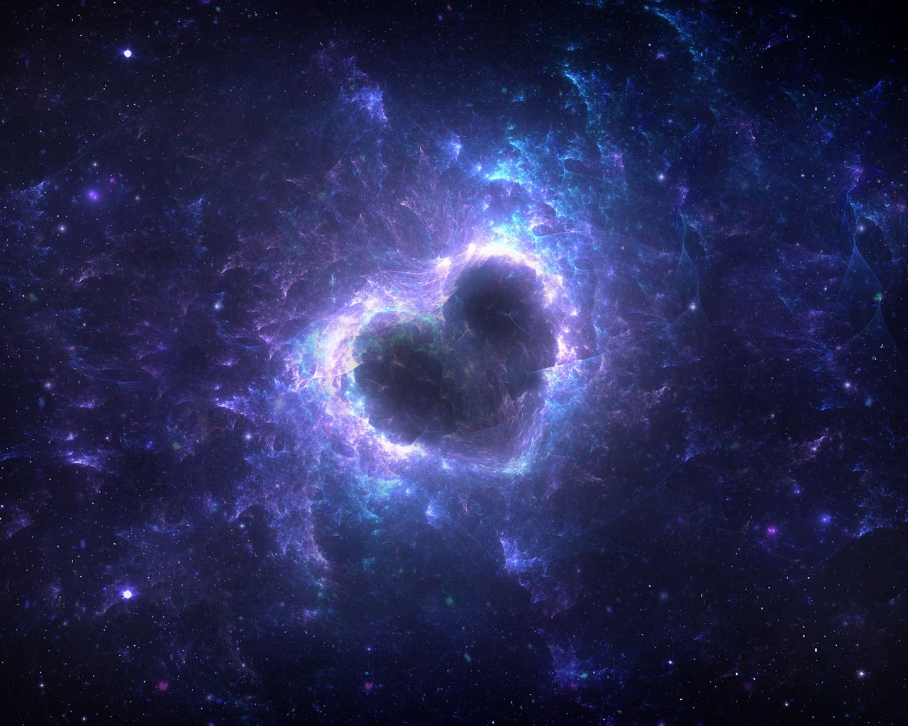 1280x1024 Wallpaper nebula, heart, glow, space, energy