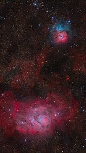 Preview wallpaper nebula lagoon, nebula, stars, space, dark