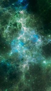 Preview wallpaper nebula, light, clouds, abstraction, fractal