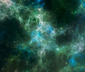 Preview wallpaper nebula, light, clouds, abstraction, fractal