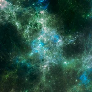 Preview wallpaper nebula, light, clouds, abstraction, fractal