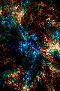 Preview wallpaper nebula, light, glare, colorful, abstraction