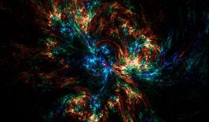 Preview wallpaper nebula, light, glare, colorful, abstraction