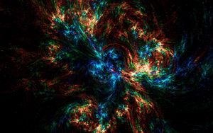 Preview wallpaper nebula, light, glare, colorful, abstraction