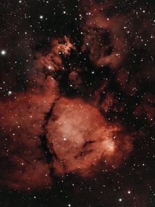 Preview wallpaper nebula, red, space, stars, glow