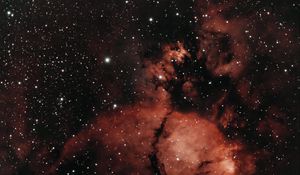 Preview wallpaper nebula, red, space, stars, glow