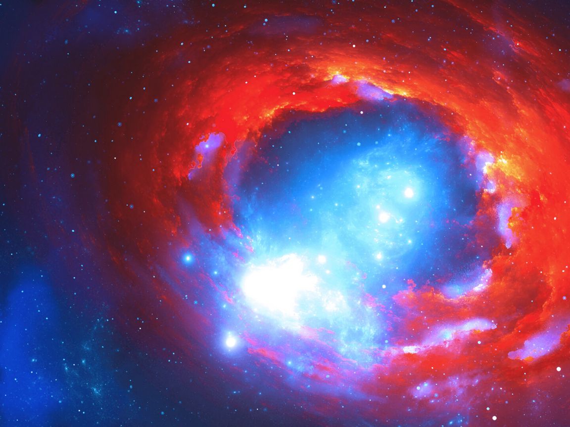 1152x864 Wallpaper nebula, space, flare, glow, stars