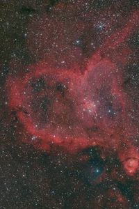 Preview wallpaper nebula, space, glow, red, stars
