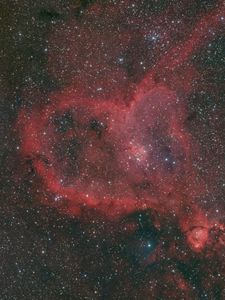 Preview wallpaper nebula, space, glow, red, stars