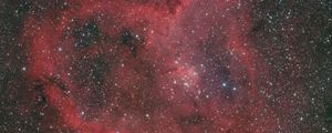 Preview wallpaper nebula, space, glow, red, stars