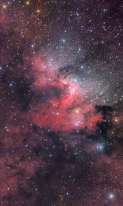 Preview wallpaper nebula, space, pink, stars