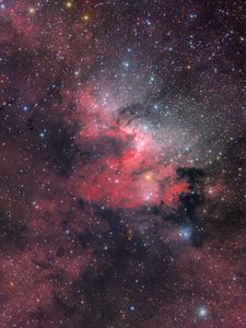 Preview wallpaper nebula, space, pink, stars
