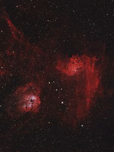 Preview wallpaper nebula, space, red, stars, glow