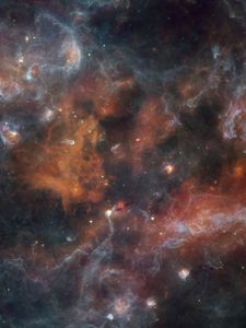 Preview wallpaper nebula, space, stars, brown