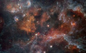 Preview wallpaper nebula, space, stars, brown