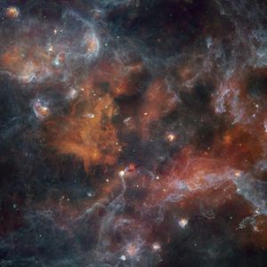 Preview wallpaper nebula, space, stars, brown