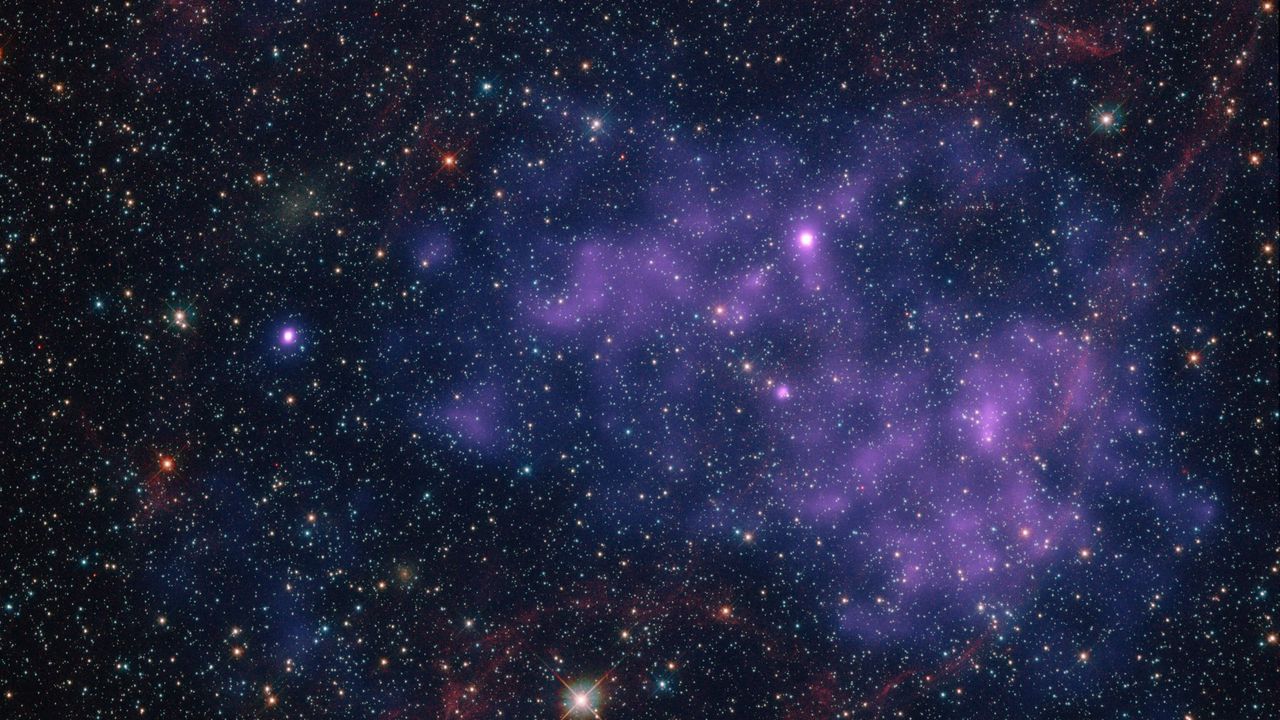 Wallpaper nebula, space, stars, glow, universe