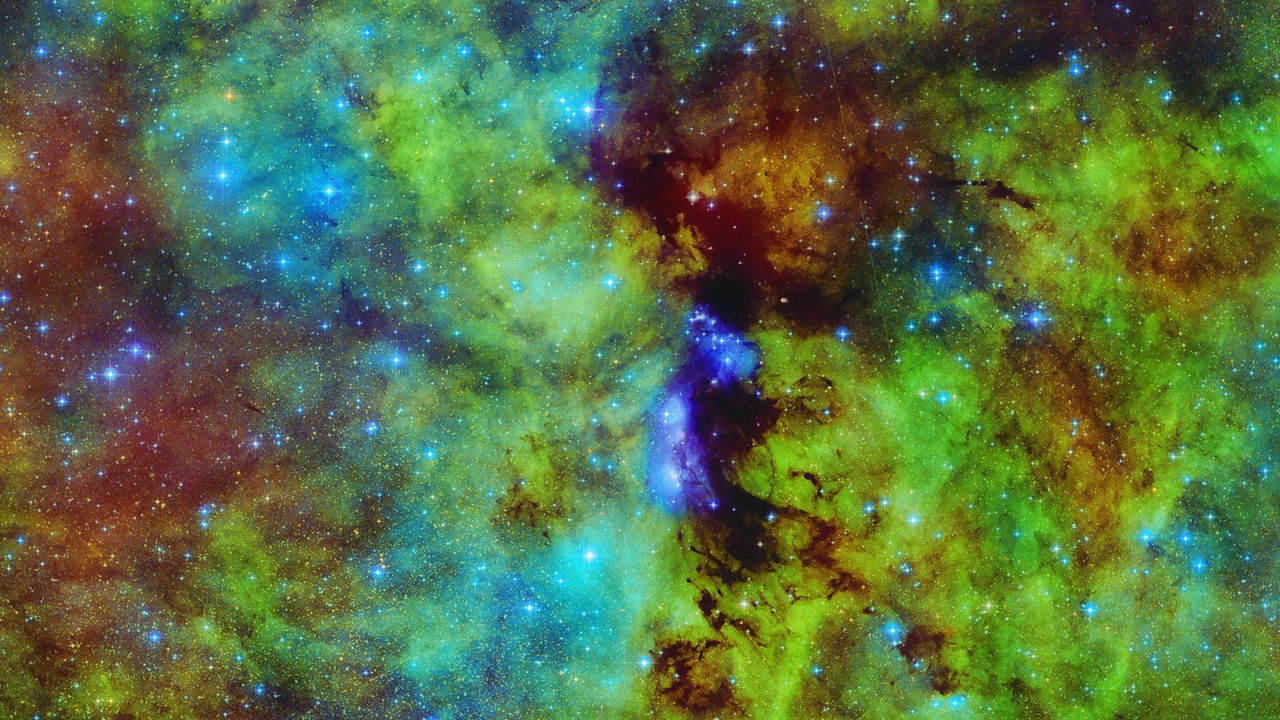 Wallpaper nebula, space, stars, dark