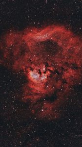 Preview wallpaper nebula, space, stars, glow, red
