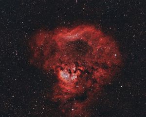 Preview wallpaper nebula, space, stars, glow, red