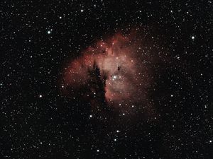 Preview wallpaper nebula, space, stars, red, universe