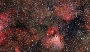 Preview wallpaper nebula, space, stars, red, galaxy