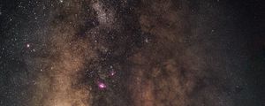 Preview wallpaper nebula, space, universe, galaxy, stars, brown