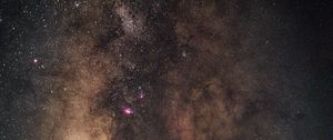 Preview wallpaper nebula, space, universe, galaxy, stars, brown