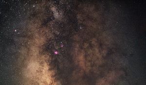 Preview wallpaper nebula, space, universe, galaxy, stars, brown