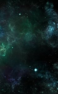Preview wallpaper nebula, sparkles, shine, dark, abstraction