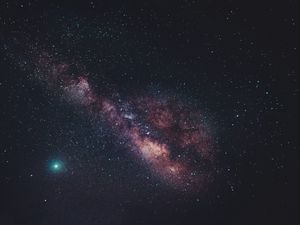 Preview wallpaper nebula, starry sky, stars, space, purple