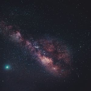 Preview wallpaper nebula, starry sky, stars, space, purple