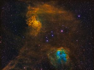 Preview wallpaper nebula, stars, cloud, space, colorful