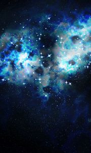 Preview wallpaper nebula, stars, clouds, light, abstraction