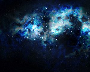 Preview wallpaper nebula, stars, clouds, light, abstraction