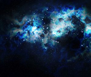 Preview wallpaper nebula, stars, clouds, light, abstraction