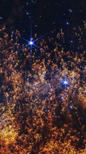 Preview wallpaper nebula, stars, galaxy, particles, universe, space
